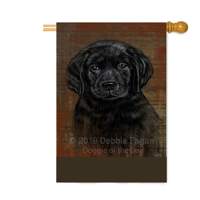 Personalized Rustic Labrador Dog Custom House Flag FLG64628