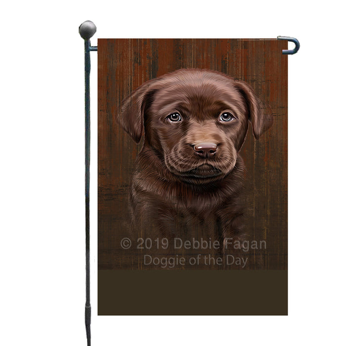 Personalized Rustic Labrador Dog Custom Garden Flag GFLG63552