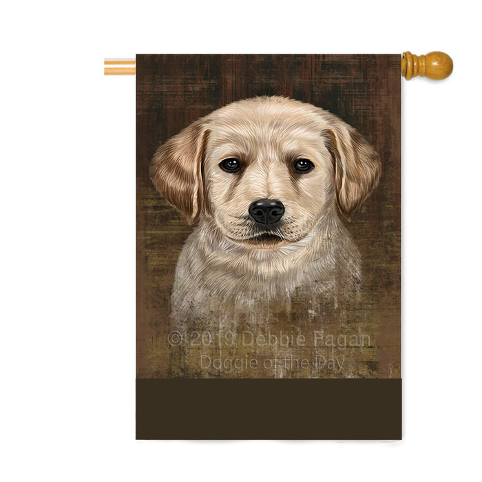 Personalized Rustic Labrador Dog Custom House Flag FLG64631