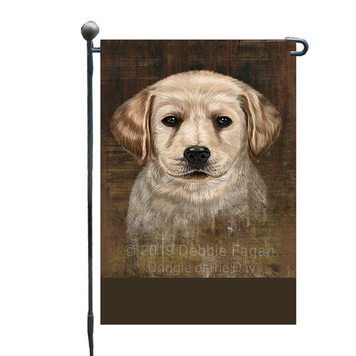 Personalized Rustic Labrador Dog Custom Garden Flag GFLG63554