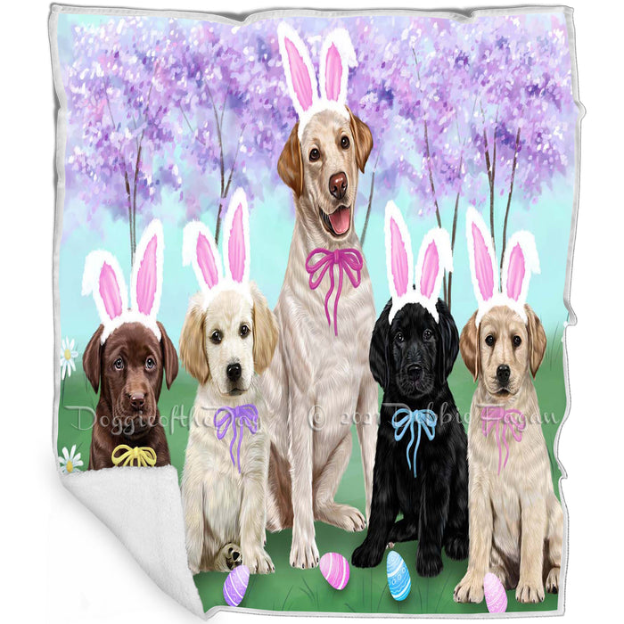Labrador Retrievers Dog Easter Holiday Blanket BLNKT58125