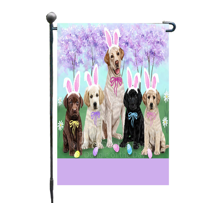 Personalized Easter Holiday Labrador Dogs Custom Garden Flags GFLG-DOTD-A58903
