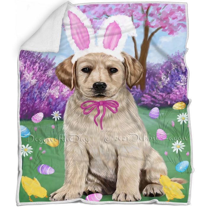 Labrador Retriever Dog Easter Holiday Blanket BLNKT58134