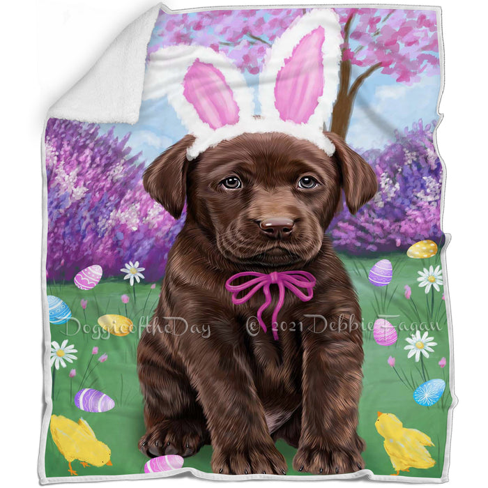 Labrador Retriever Dog Easter Holiday Blanket BLNKT58152
