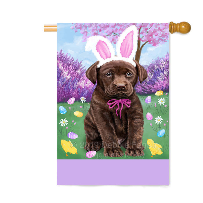 Personalized Easter Holiday Labrador Dog Custom House Flag FLG-DOTD-A58962