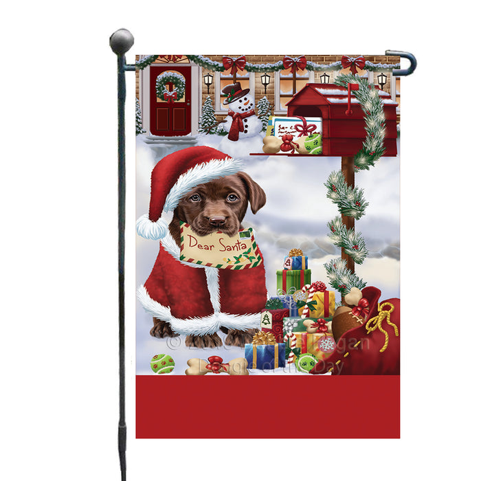 Personalized Happy Holidays Mailbox Labrador Dog Christmas Custom Garden Flags GFLG-DOTD-A59945