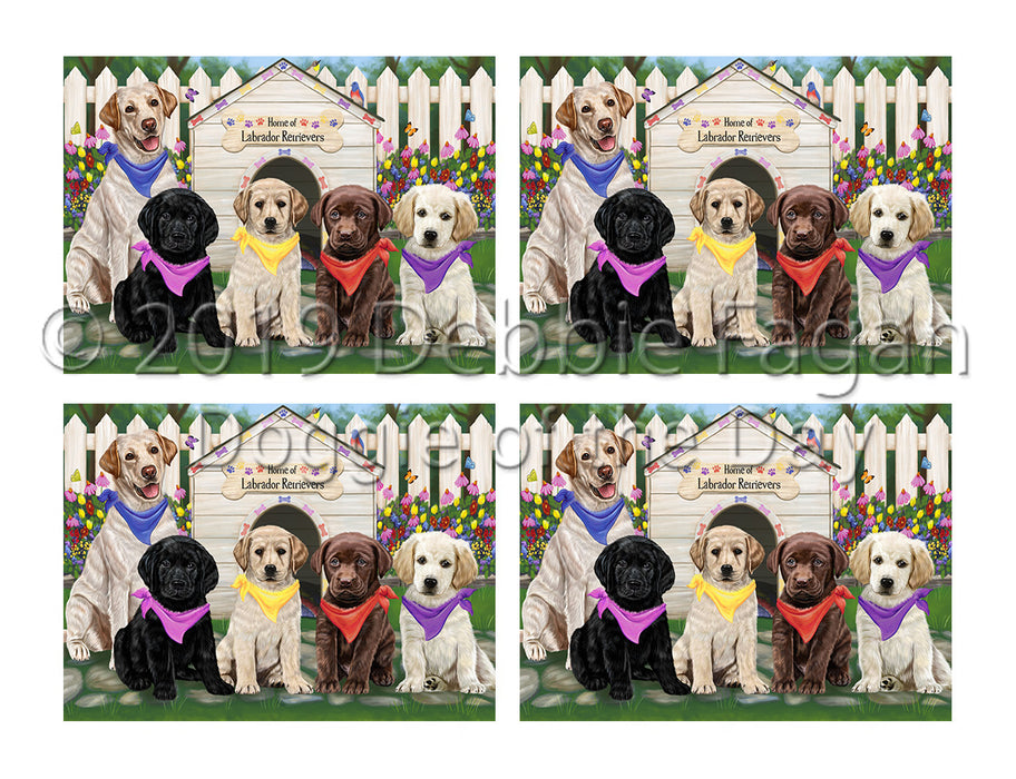 Spring Dog House Labrador Dogs Placemat