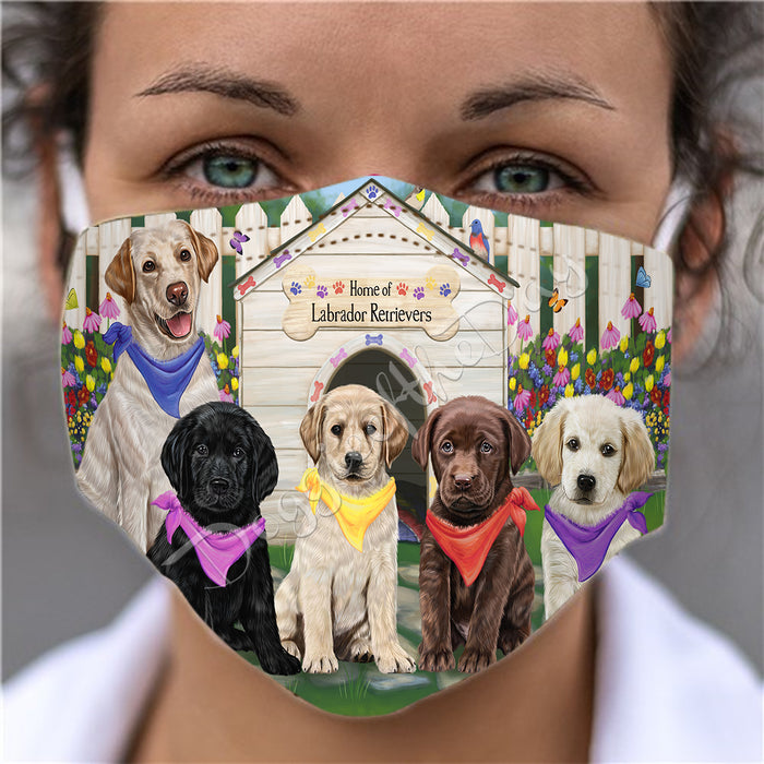 Spring Dog House Labrador Dogs Face Mask FM48811