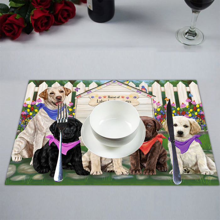 Spring Dog House Labrador Dogs Placemat