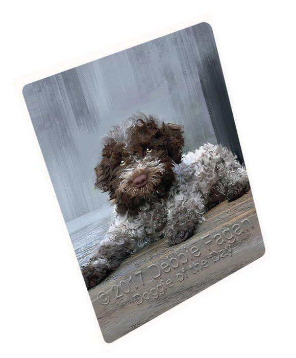 Lagotto Ramagnolo Dog Art Portrait Print Woven Throw Sherpa Plush Fleece Blanket D348