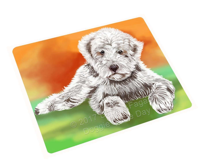 Lagotto Romagnolo Dog Art Portrait Print Woven Throw Sherpa Plush Fleece Blanket
