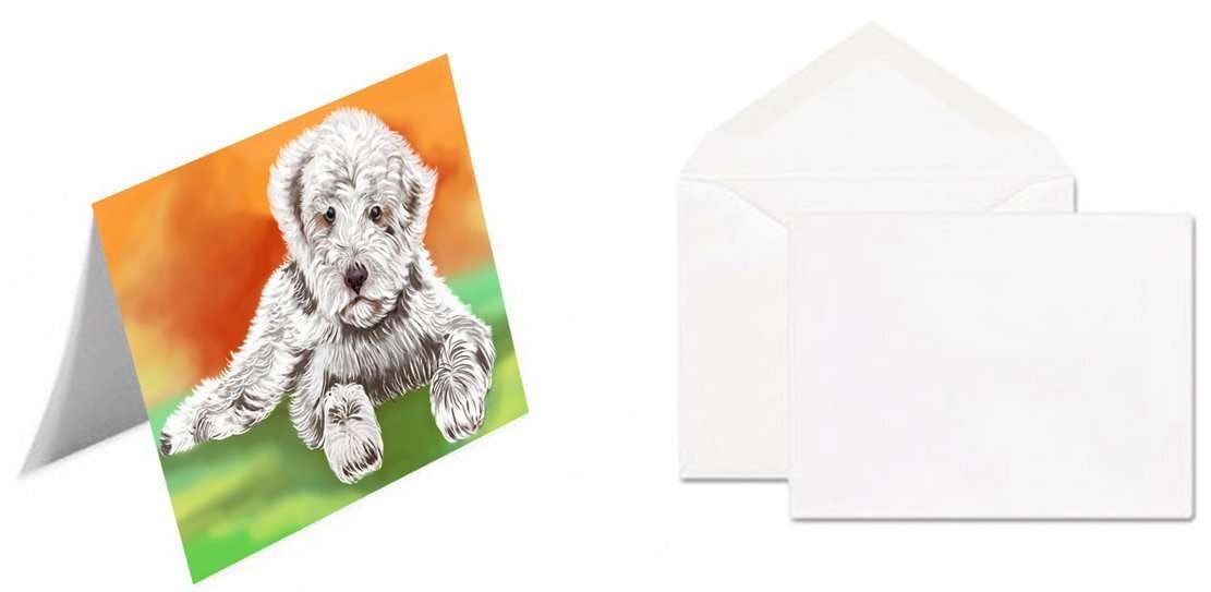 Lagotto Romagnolo Dog Handmade Artwork Assorted Pets Greeting Cards and Note Cards with Envelopes for All Occasions and Holiday Seasons