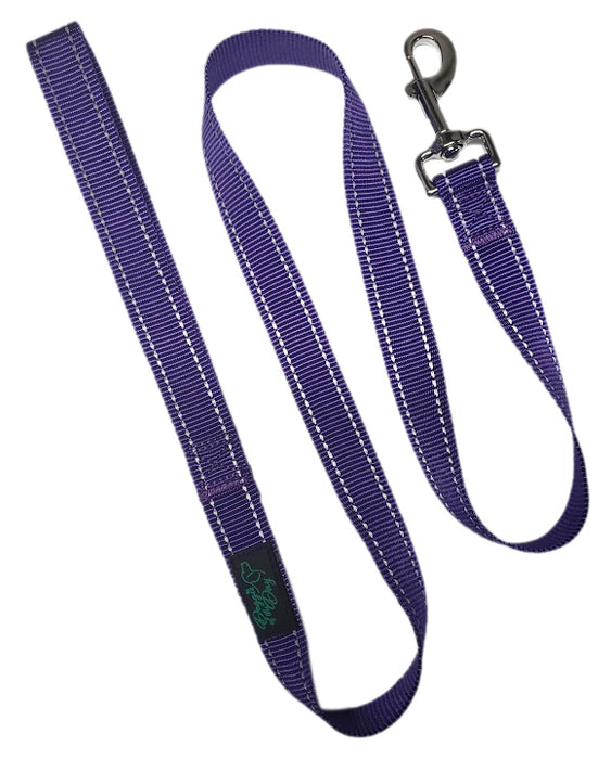 Wholesale 10 Pack Reflective Nylon Buckle Dog Leashes Purple - We Donate to Rescues for Each Leashes Purchased