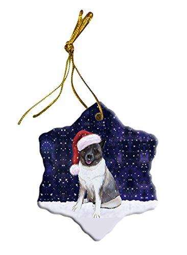 Let It Snow Akita Dog Christmas Star Ornament POR2579