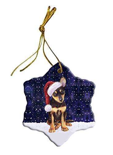 Let It Snow Australian Kelpie Dog Christmas Star Ornament POR2589
