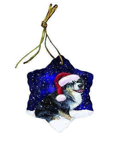 Let It Snow Australian Shepherd Dog Christmas Star Ornament POR2607