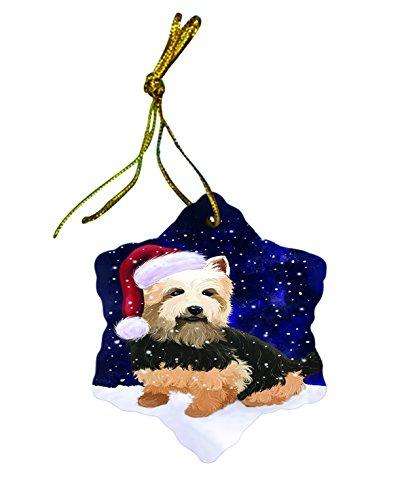 Let It Snow Australian Terrier Dog Christmas Star Ornament POR2608