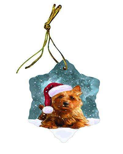 Let It Snow Australian Terrier Dog Christmas Star Ornament POR2609
