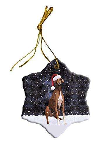 Let It Snow Azawakh Dog Christmas Star Ornament POR2637