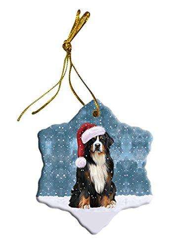 Let It Snow Bernese Mountain Dog Christmas Star Ornament POR2638