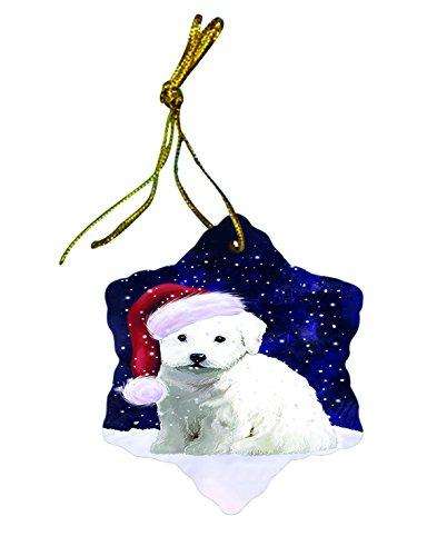 Let It Snow Bichon Frise Dog Christmas Star Ornament POR2616