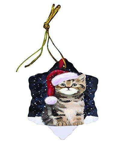 Let It Snow British Shorthair Cat Christmas Star Ornament POR2630