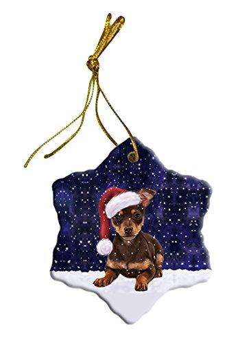 Let It Snow Chihuahua Dog Christmas Star Ornament POR2644