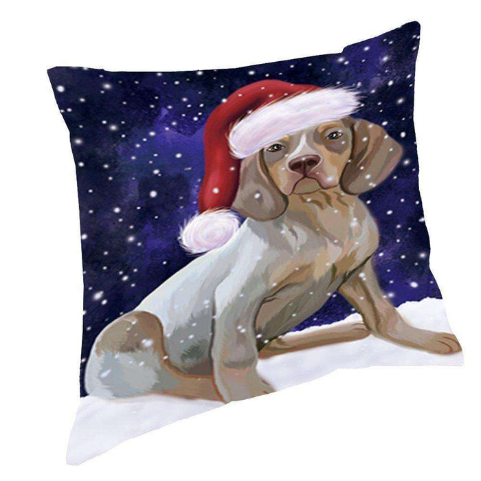 Let It Snow Christmas Happy Holidays Navarro Dog Throw Pillow PIL996