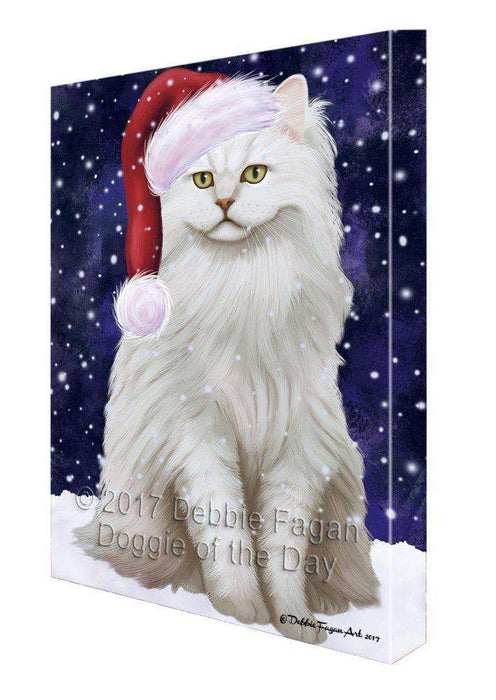 Let It Snow Christmas Happy Holidays Tiffany Cat Print on Canvas Wall Art CVS639