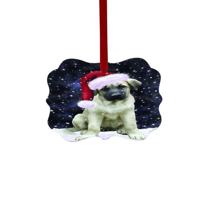 Let it Snow Christmas Holiday Anatolian Shepherd Dog Double-Sided Photo Benelux Christmas Ornament LOR48404