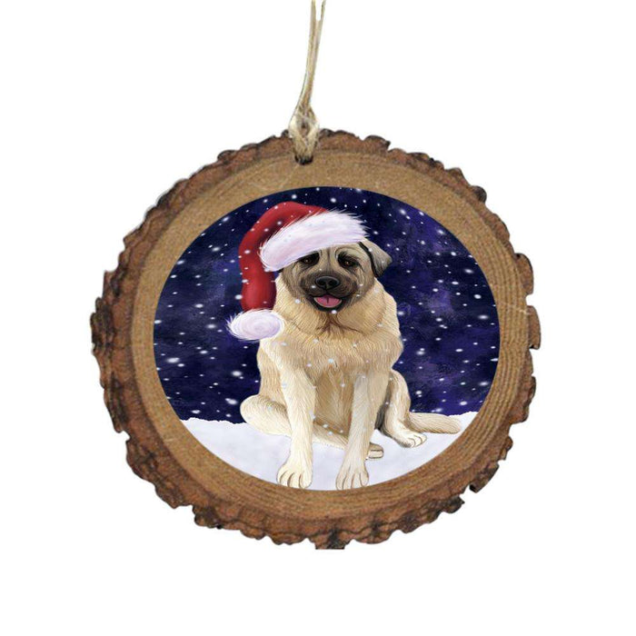 Let it Snow Christmas Holiday Anatolian Shepherd Dog Wooden Christmas Ornament WOR48402