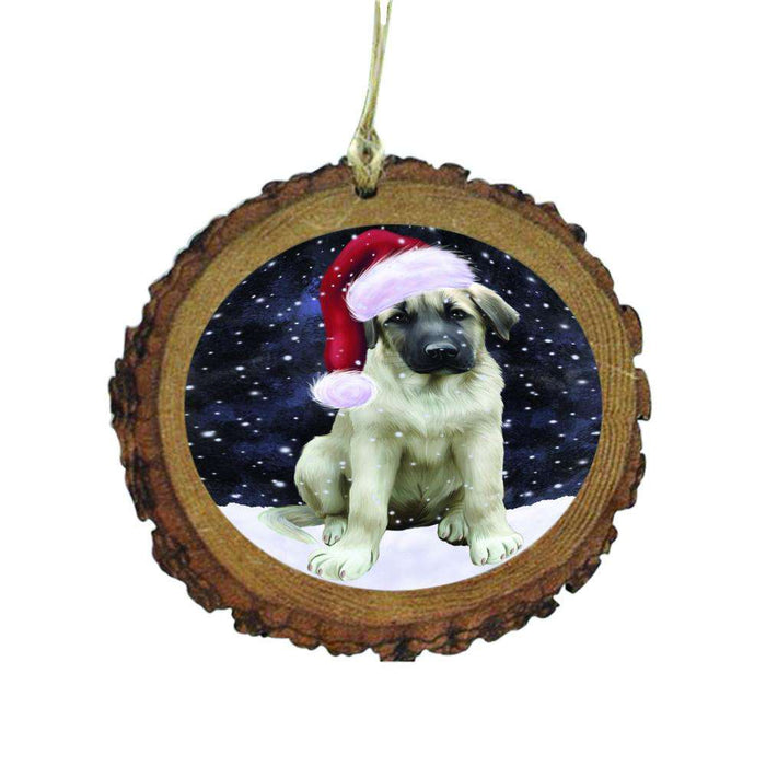 Let it Snow Christmas Holiday Anatolian Shepherd Dog Wooden Christmas Ornament WOR48404