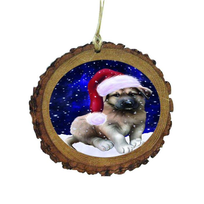 Let it Snow Christmas Holiday Anatolian Shepherd Dog Wooden Christmas Ornament WOR48405