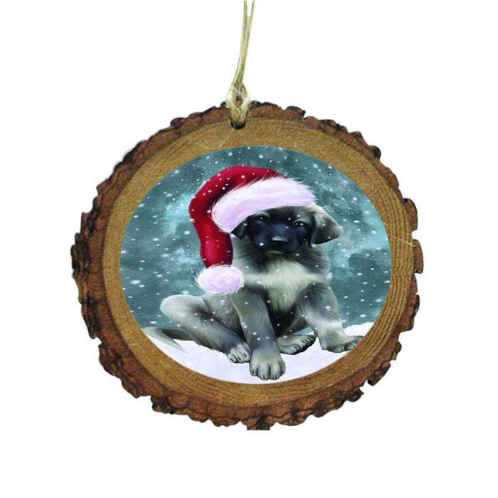 Let it Snow Christmas Holiday Anatolian Shepherd Dog Wooden Christmas Ornament WOR48406