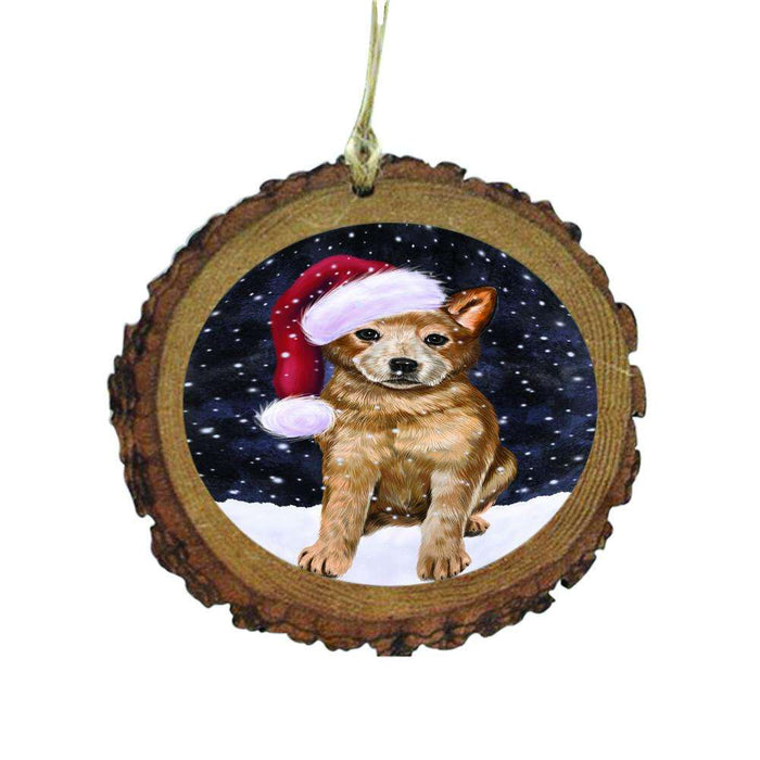 Let it Snow Christmas Holiday Australian Cattle Dog Wooden Christmas Ornament WOR48408