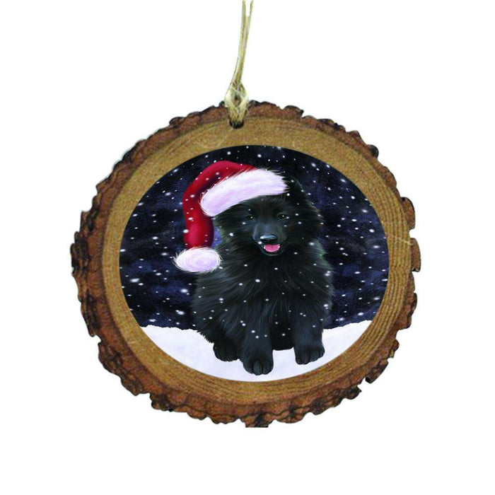 Let it Snow Christmas Holiday Belgian Shepherd Dog Wooden Christmas Ornament WOR48435