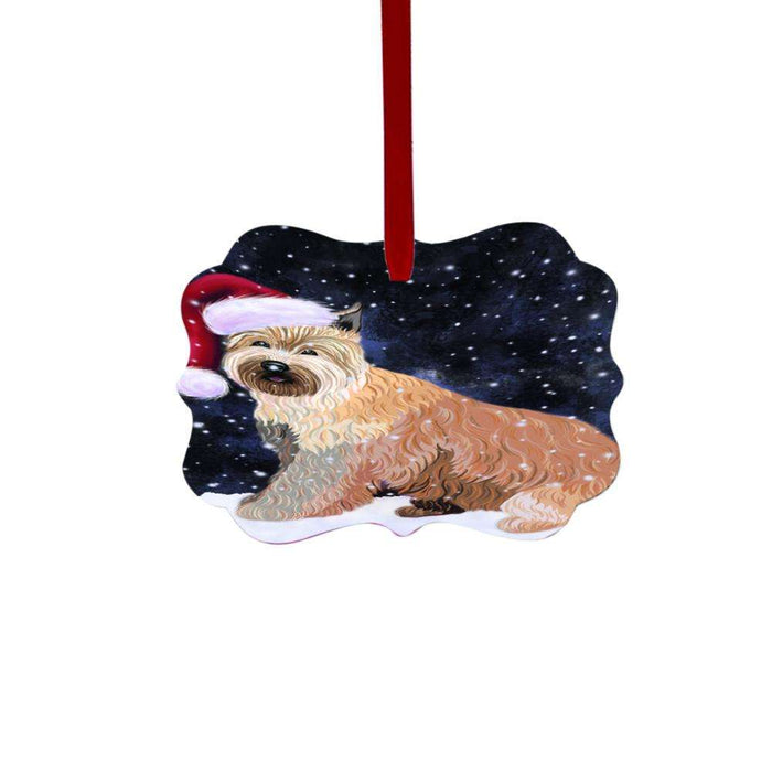 Let it Snow Christmas Holiday Berger Picard Dog Double-Sided Photo Benelux Christmas Ornament LOR48439