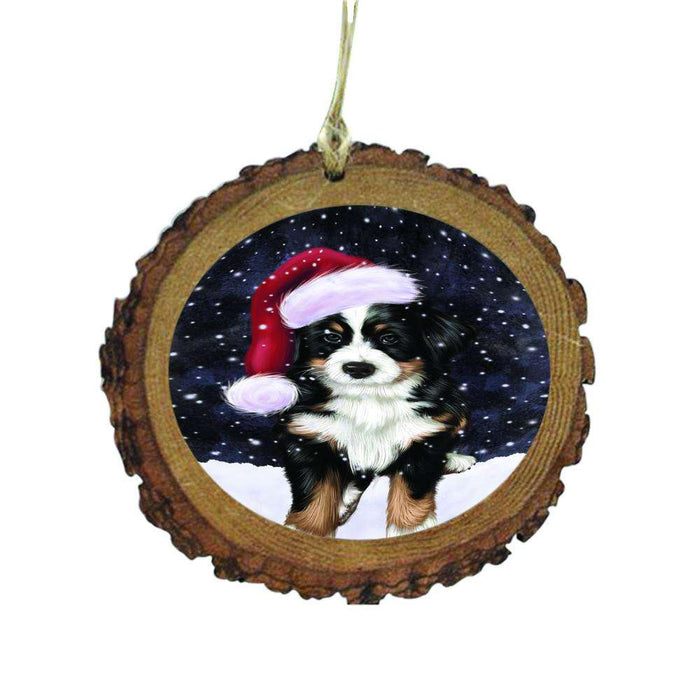 Let it Snow Christmas Holiday Bernese Mountain Dog Wooden Christmas Ornament WOR48445
