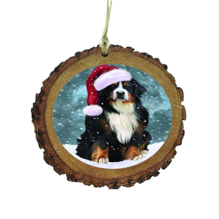 Let it Snow Christmas Holiday Bernese Mountain Dog Wooden Christmas Ornament WOR48450