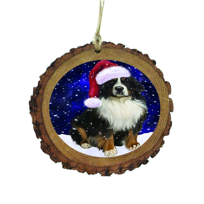 Let it Snow Christmas Holiday Bernese Mountain Dog Wooden Christmas Ornament WOR48451