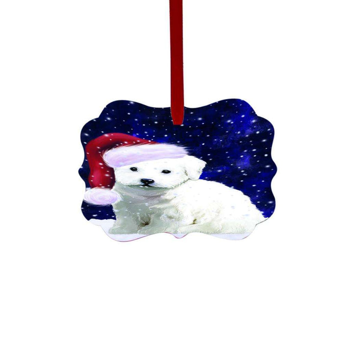 Let it Snow Christmas Holiday Bichon Frise Dog Double-Sided Photo Benelux Christmas Ornament LOR48455
