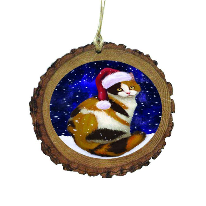 Let it Snow Christmas Holiday British Shorthair Cat Wooden Christmas Ornament WOR48496