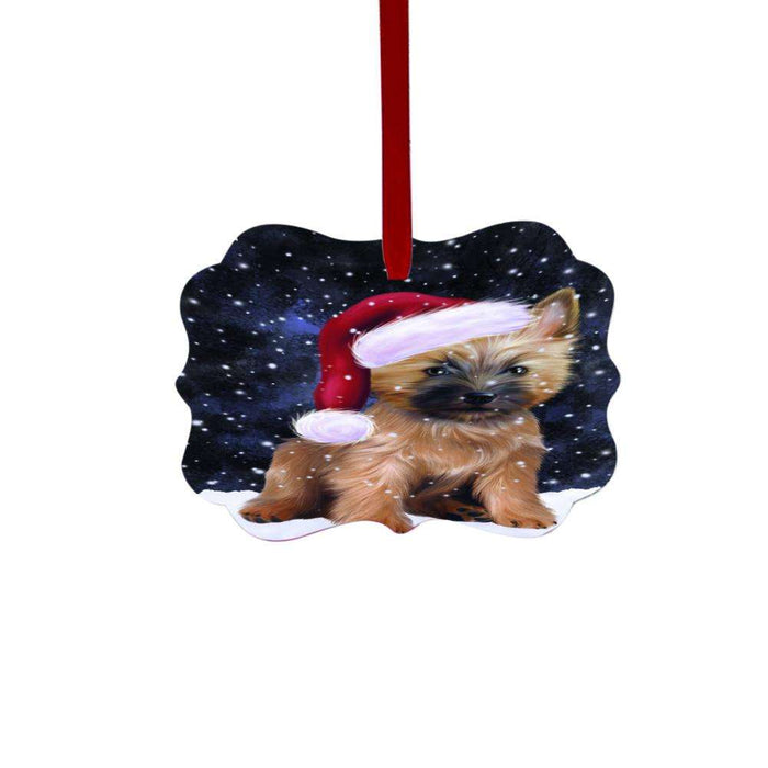 Let it Snow Christmas Holiday Cairn Terrier Dog Double-Sided Photo Benelux Christmas Ornament LOR48513