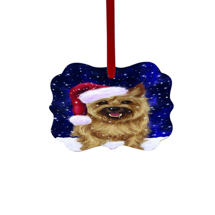 Let it Snow Christmas Holiday Cairn Terrier Dog Double-Sided Photo Benelux Christmas Ornament LOR48517