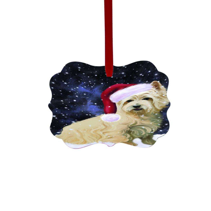 Let it Snow Christmas Holiday Cairn Terrier Dog Double-Sided Photo Benelux Christmas Ornament LOR48518