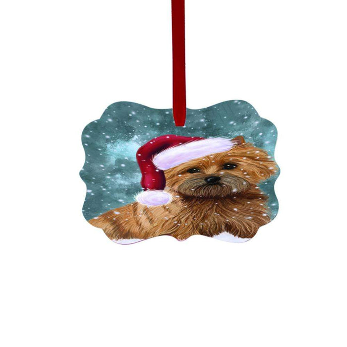 Let it Snow Christmas Holiday Cairn Terrier Dog Double-Sided Photo Benelux Christmas Ornament LOR48519