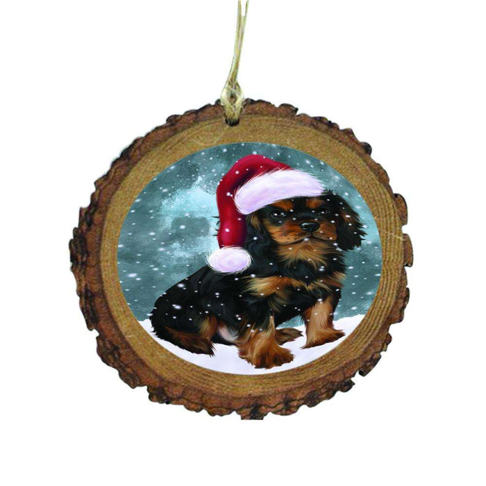 Let it Snow Christmas Holiday Cavalier King Charles Spaniel Dog Wooden Christmas Ornament WOR48527