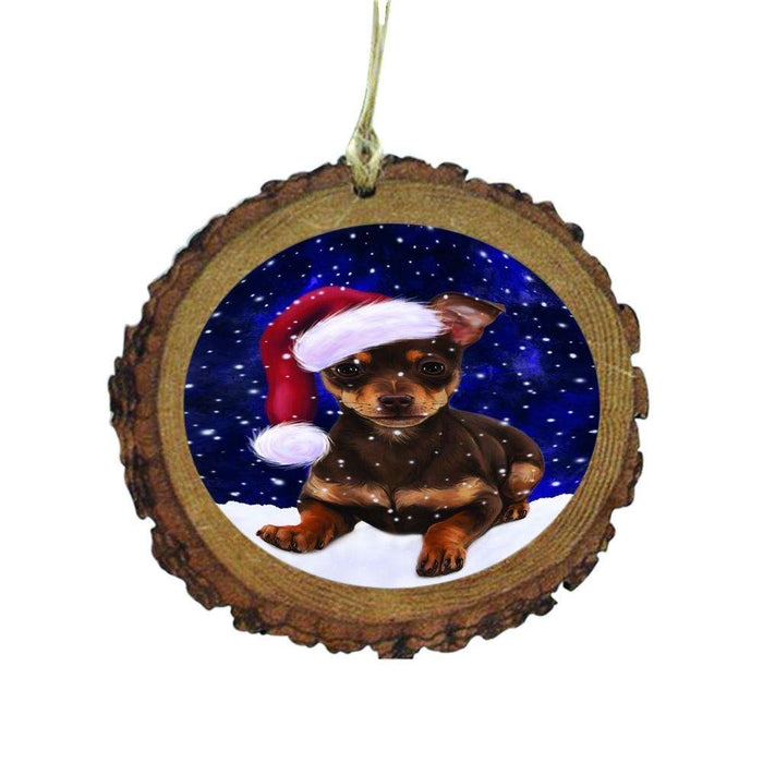 Let it Snow Christmas Holiday Chihuahua Dog Wooden Christmas Ornament WOR48535