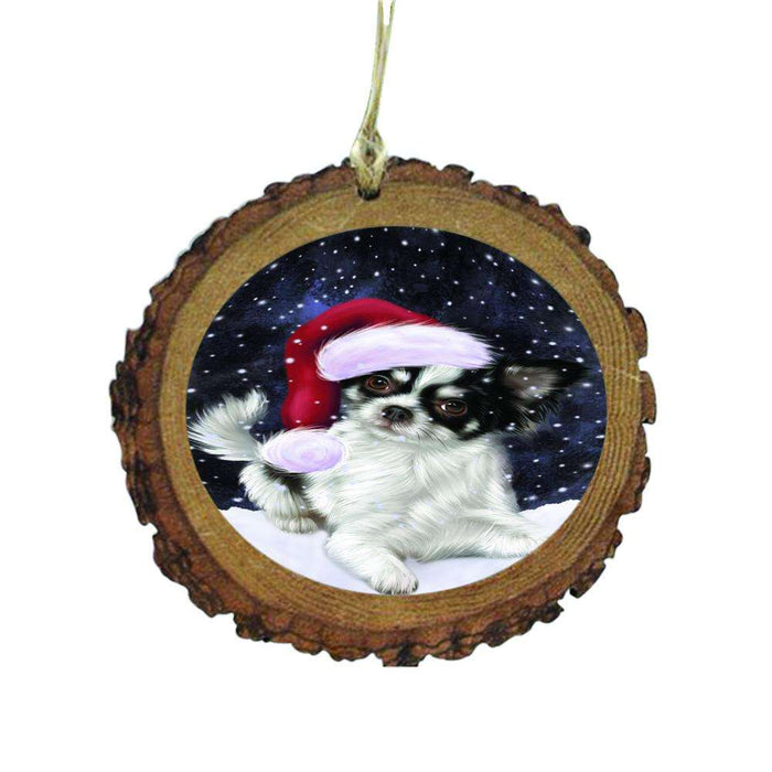 Let it Snow Christmas Holiday Chihuahua Dog Wooden Christmas Ornament WOR48537