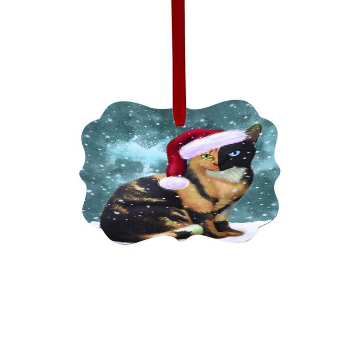 Let it Snow Christmas Holiday Chimera Cat Double-Sided Photo Benelux Christmas Ornament LOR48538